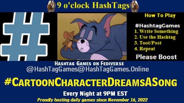 Cartoon Character Dreams a Song